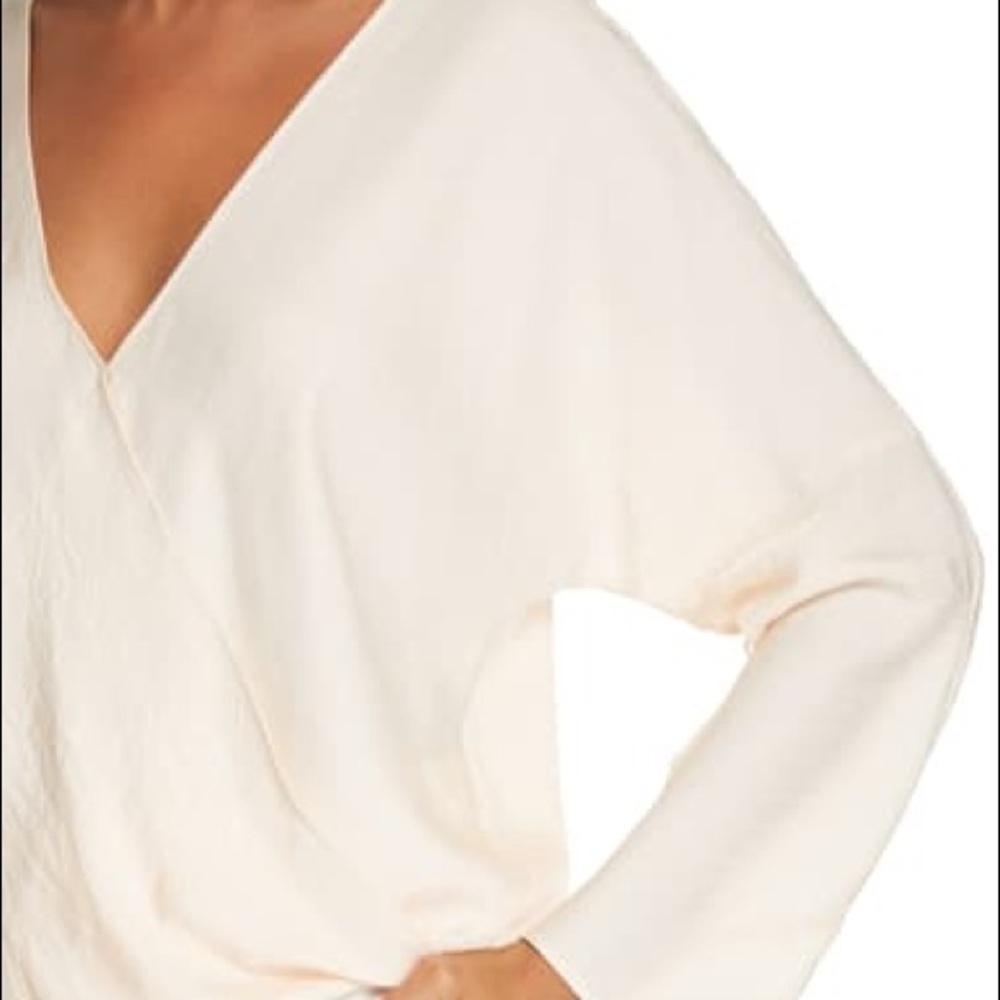 Vince front wrap satin blouse